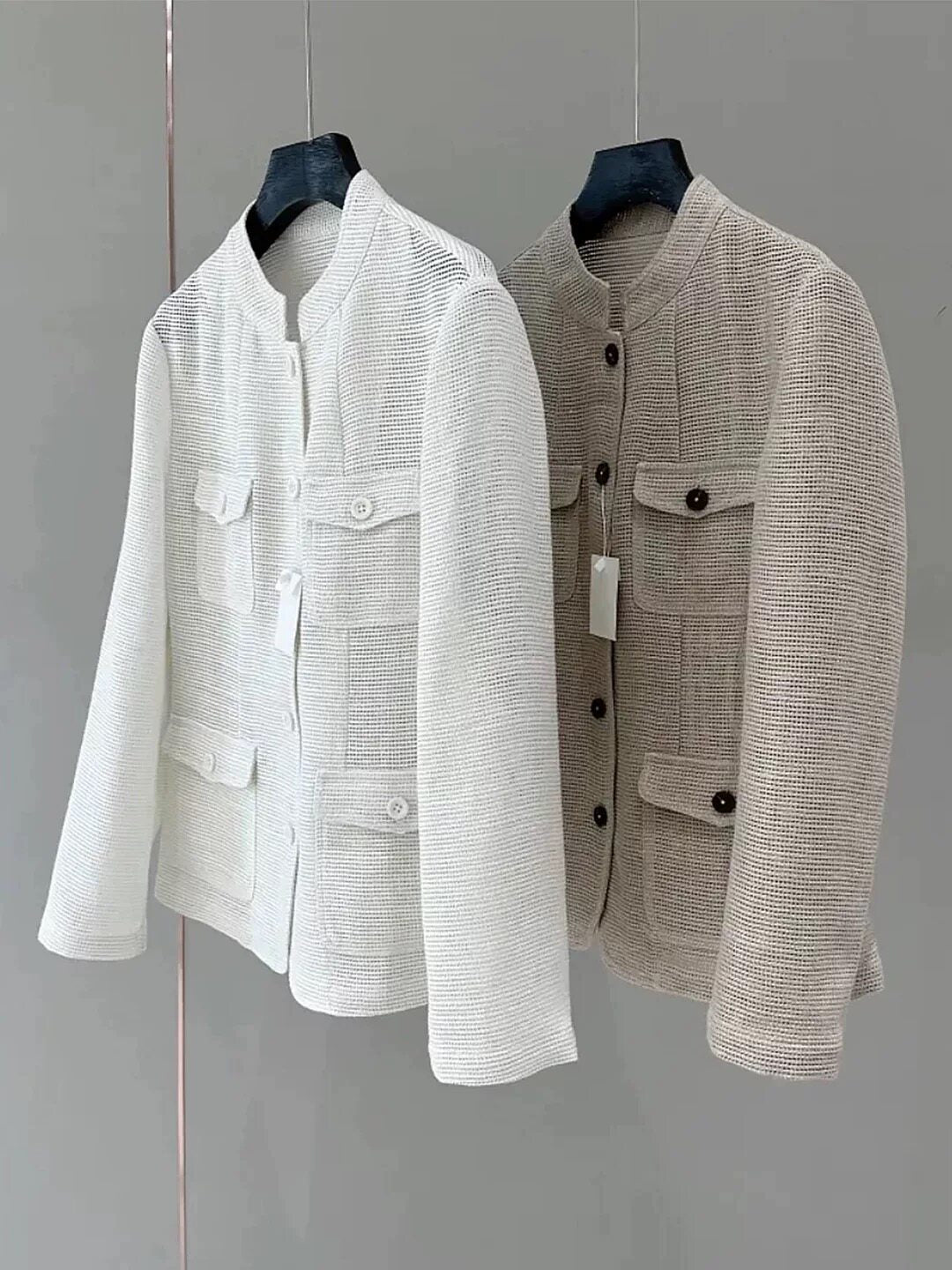 Damen Modische Sommerjacke aus leichtem Gewebe Drune
