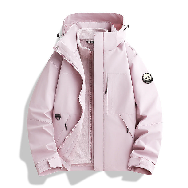 Damen Wasserabweisender Parka mit abnehmbarer Fleece-Innenjacke und Kapuze Drune