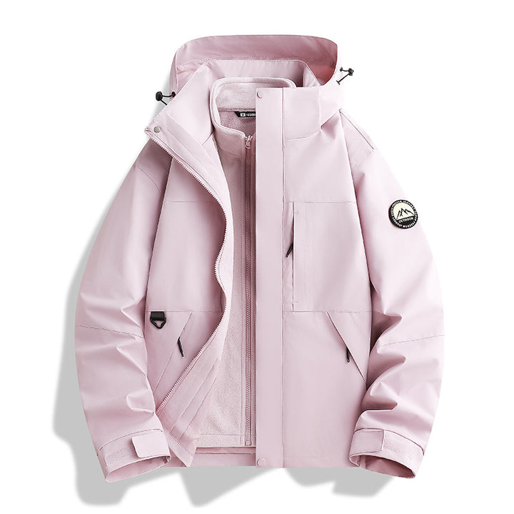 Damen Wasserabweisender Parka mit abnehmbarer Fleece-Innenjacke und Kapuze Drune