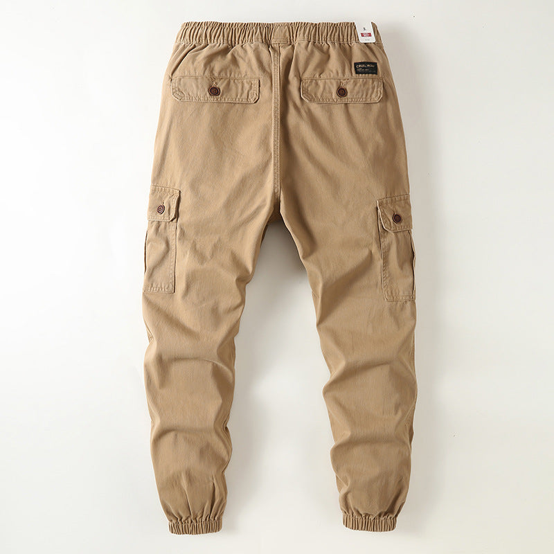 Herren Cargohose im Jogger‑Stil mit Tunnelzug, Knöchelbündchen und Multifunktionstaschen Drune