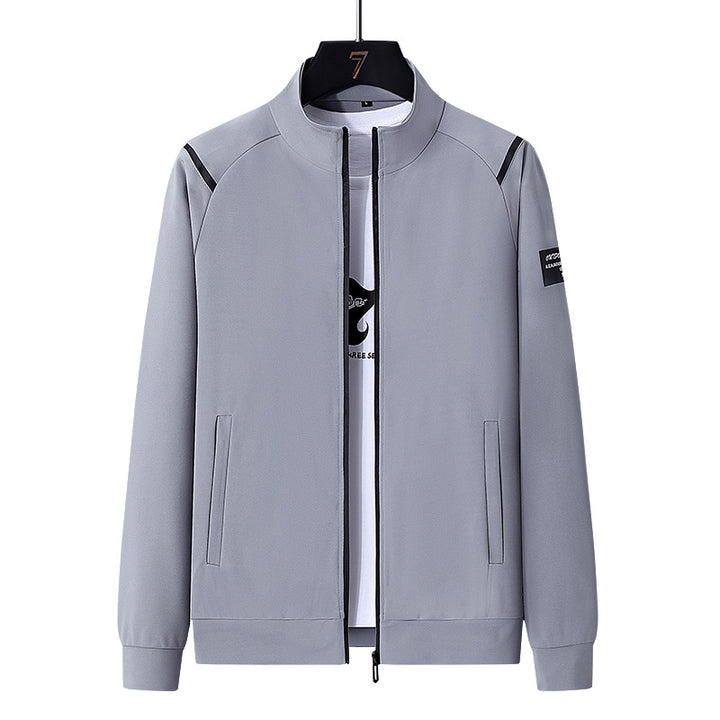 Herren Sportlicher Trainingsanzug-Set mit Reißverschlussjacke, Rundhalsausschnitt-Sweatshirt und Slim-Fit Jogginghose Drune