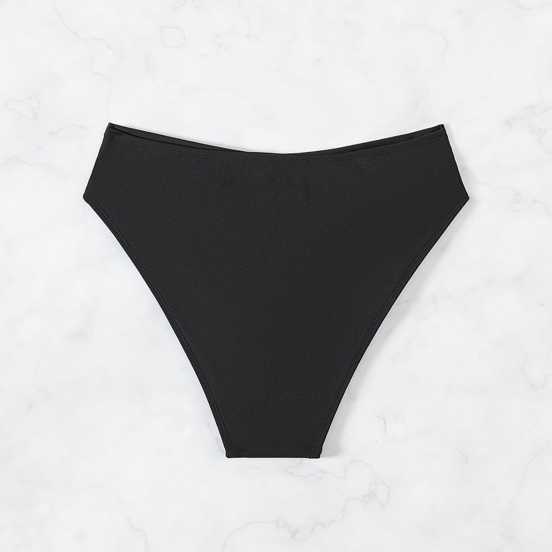Damen Hochtaillierte Badehose mit eleganter Raffung Drune