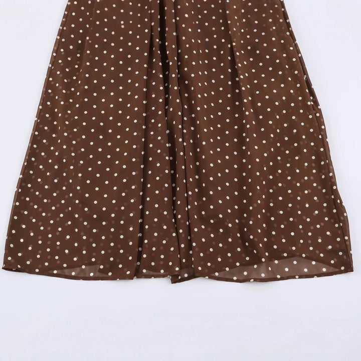 Damen Luftiges Chiffon-Midikleid mit tiefem V-Ausschnitt, geraffter Smock-Taille und Volantstufen Drune