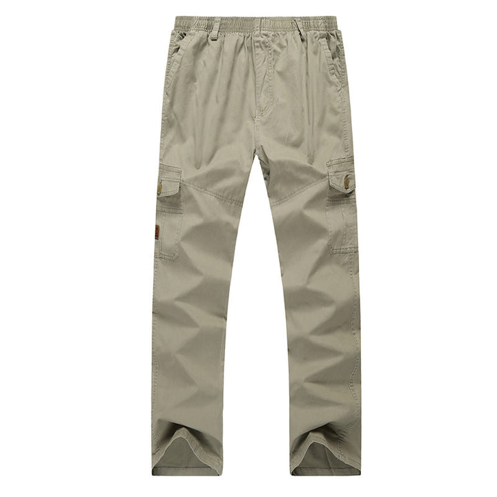 Herren Cargo-Hose mit elastischem Bund, geradem Bein und Mehrfach-Taschen Drune
