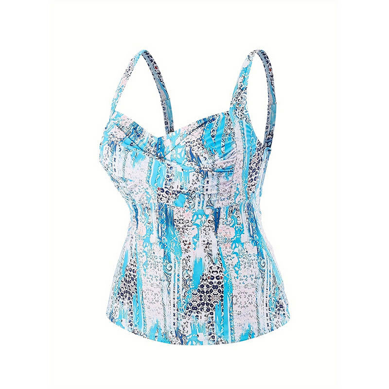 Damen Tankini mit schmeichelnder Raffung und modernen Muster Drune