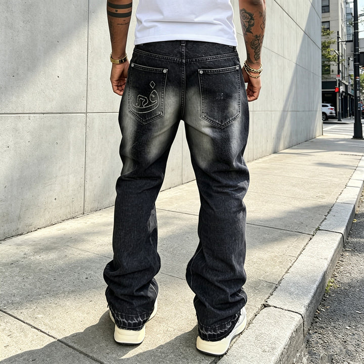 Herren Lässige Denim-Jeans mit Destroyed-Details Drune