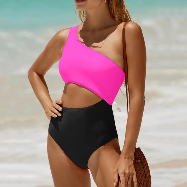 Damen Einseitiger Cut-Out Badeanzug mit attraktivem Design Drune