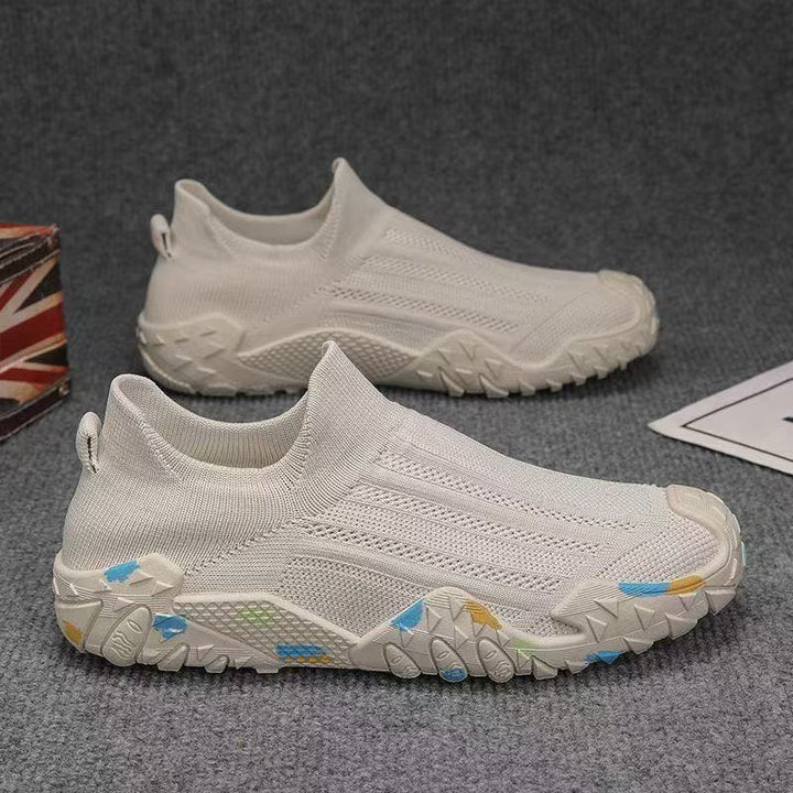 Herren Elastischer Strick-Fußschuh mit rutschfester, gemusterter Profilsohle Drune