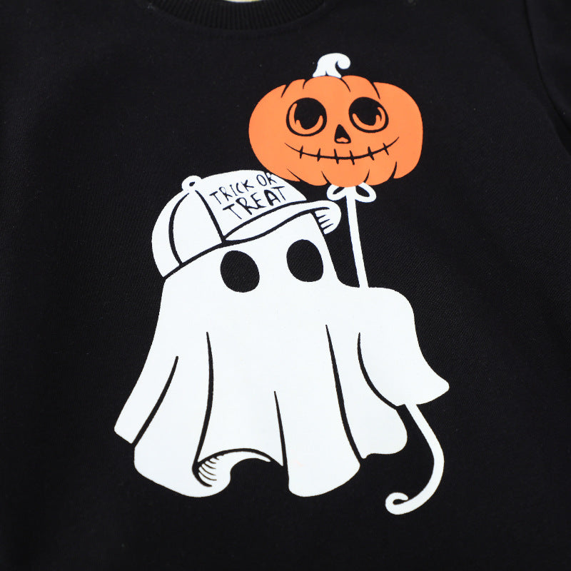 Jungen Kuschelsweatshirt mit gruseligem Halloween-Motiv Drune