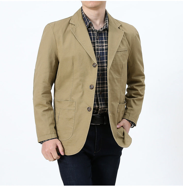 Herren Modische Freizeitjacke mit Taschen Drune