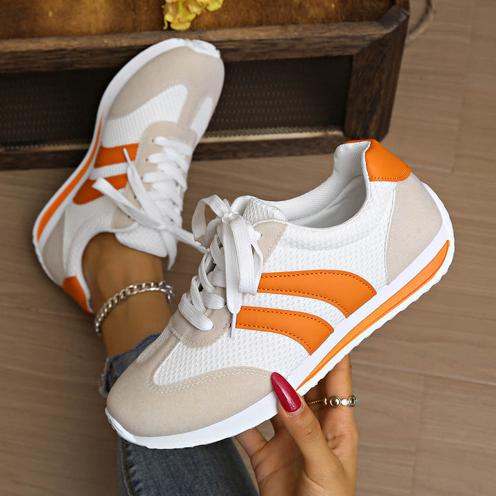 Damen sportliche Sneaker mit atmungsaktiven Mesh-Einsätzen Drune