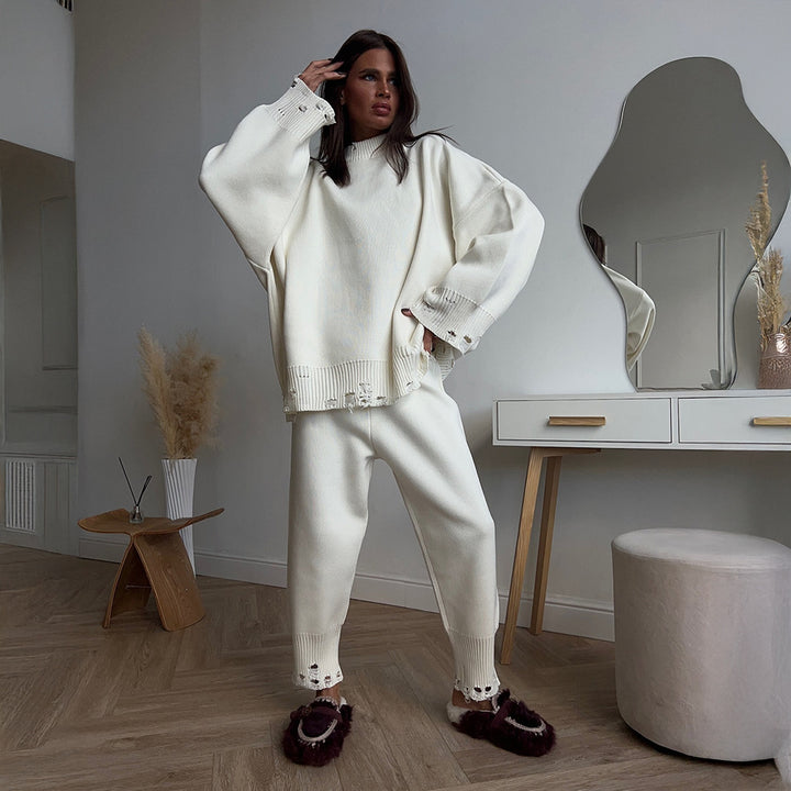 Damen Weites Strickensemble mit raffinierten Details Drune