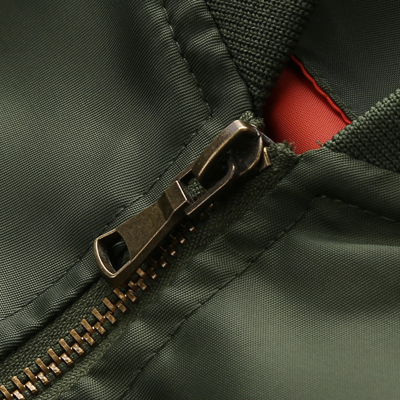 Herren nan moderne Bomberjacke mit Metallreißverschluss, Utility-Ärmeltasche und gerippten Bündchen Drune