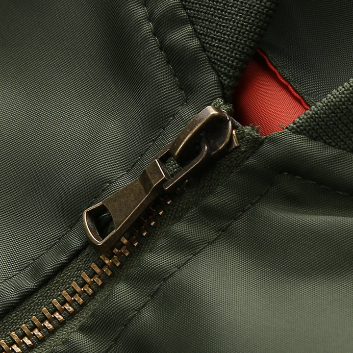 Herren nan moderne Bomberjacke mit Metallreißverschluss, Utility-Ärmeltasche und gerippten Bündchen Drune