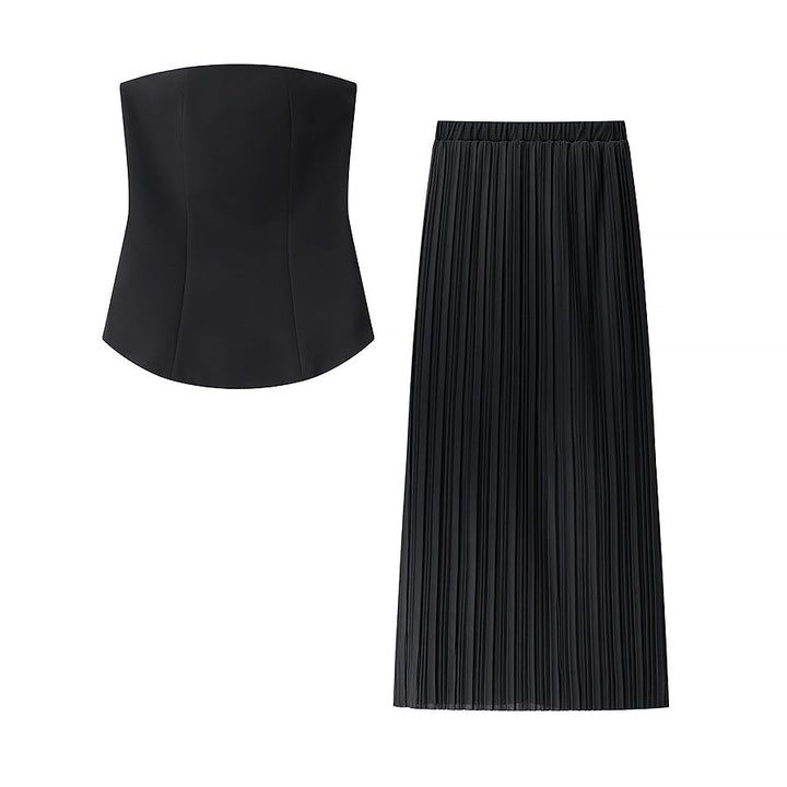 Damen Oberteil und Maxirock Set mit gestuftem Design Drune