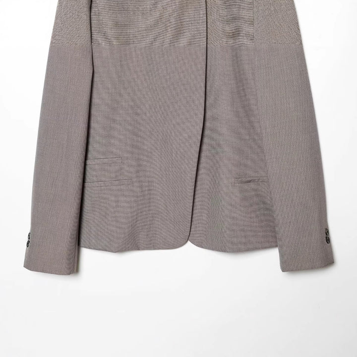 Damen Kurzer taillierter Blazer mit Stehkragen und asymmetrischer Knopfleiste Drune