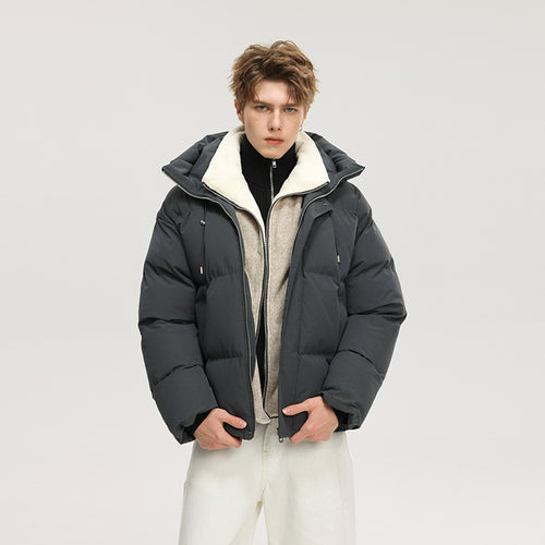 Damen Oversize-Steppjacke mit integriertem Fleece-Innenlayer und Kapuze Drune