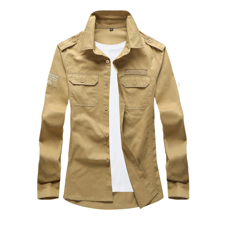 Herren Modische Hemdjacke mit praktischen Taschen Drune
