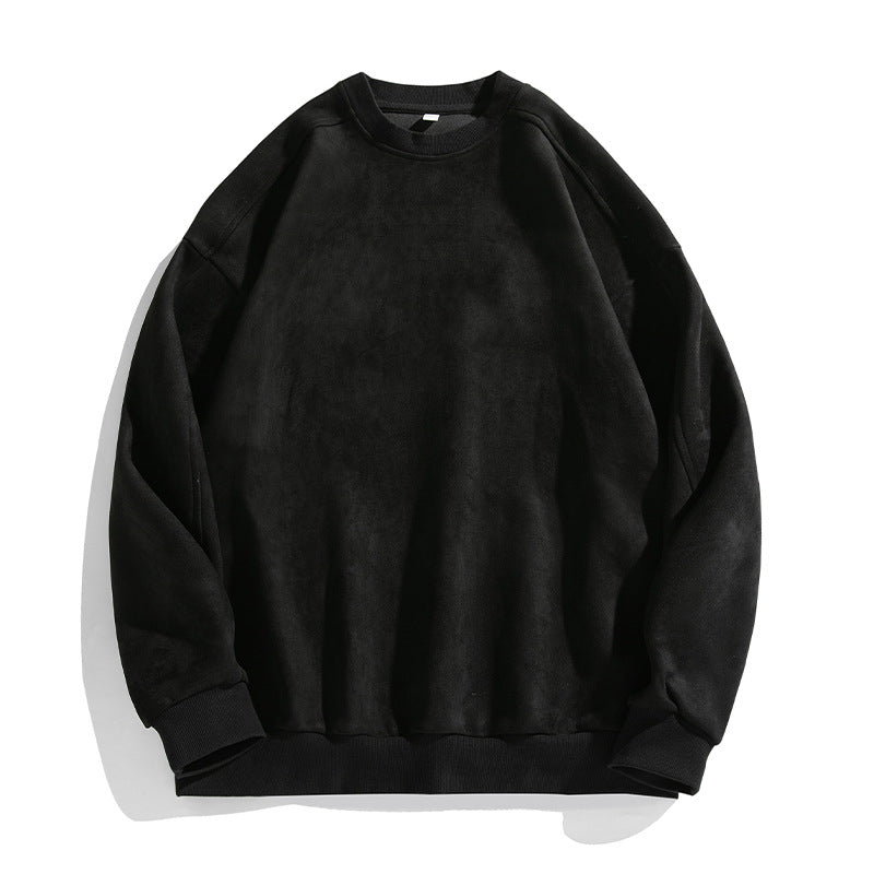 Unisex Puristisches Oversize-Rundhals-Sweatshirt mit Drop-Shoulder und gebürstetem Innenfutter Drune