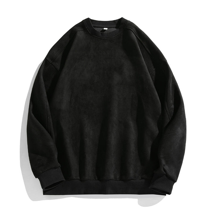 Unisex Puristisches Oversize-Rundhals-Sweatshirt mit Drop-Shoulder und gebürstetem Innenfutter Drune