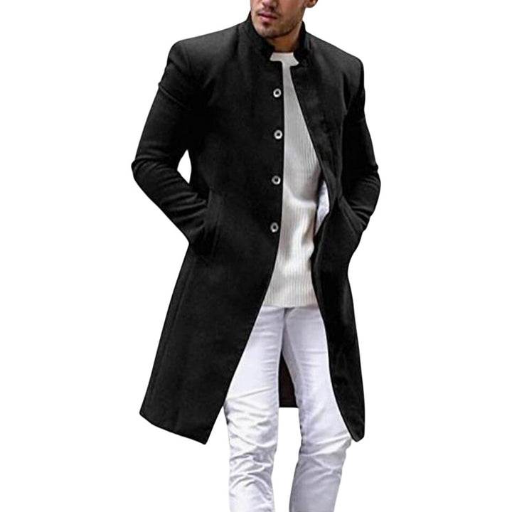 Herren eleganter Langmantel mit schmalem Schnitt Drune