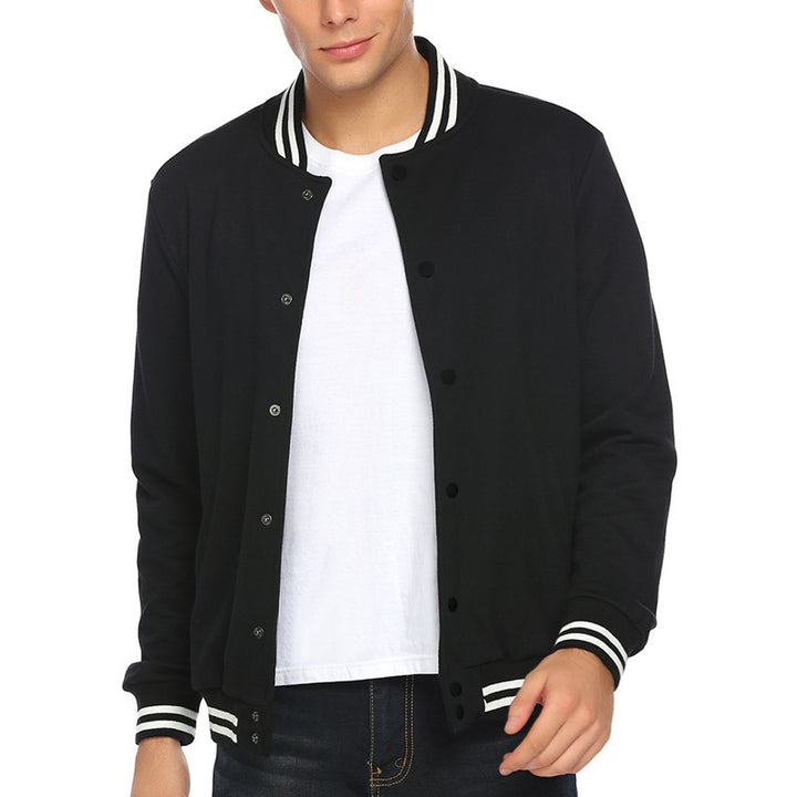 Herren Sportjacke mit kontrastierenden Bündchen und modernen Druckknöpfen Drune