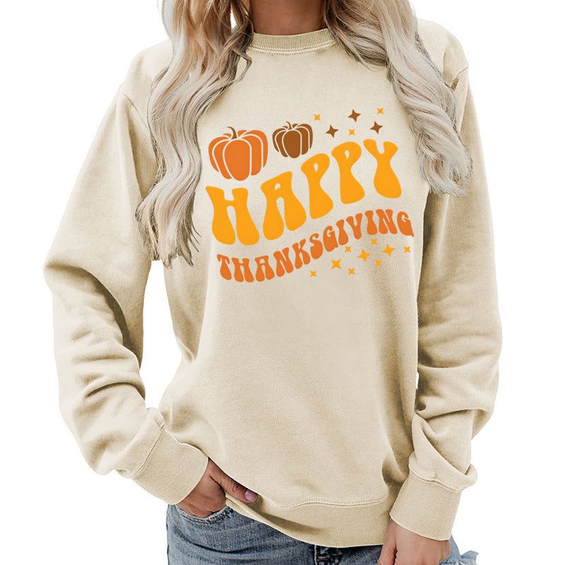 Damen Sweater mit festlichem Pumpkin-Motiv und gemütlicher Passform Drune