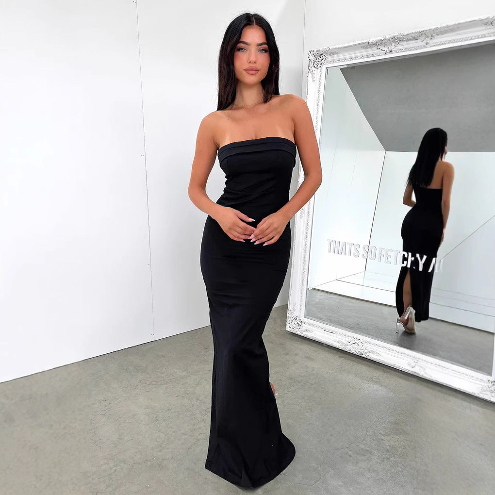 Damen Figurbetontes Bandeau-Kleid mit schmalem Schnitt und rutschfestem Design Drune