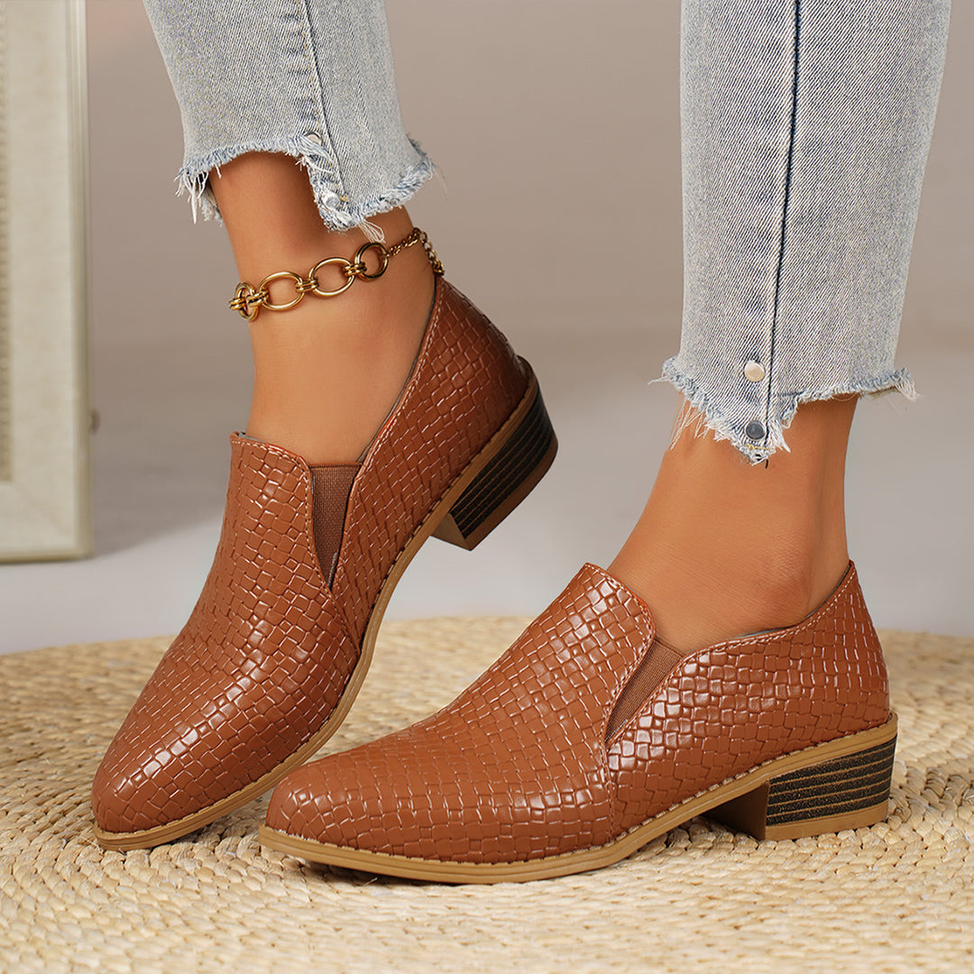 Damen Elegante Slipper mit Struktur-Design Drune