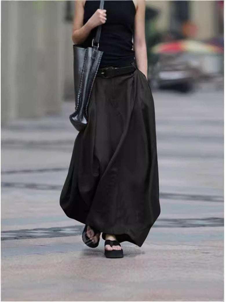 Damen Maxirock mit fließendem Schnitt und elegantem Fall Drune