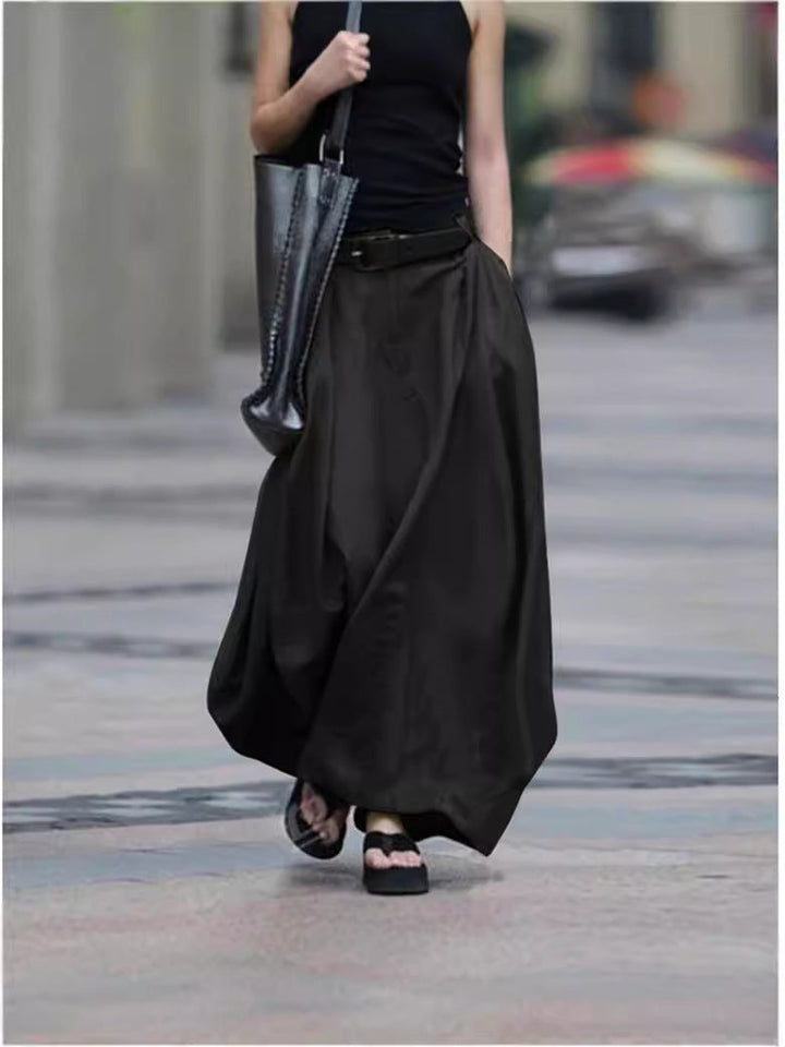 Damen Maxirock mit fließendem Schnitt und elegantem Fall Drune