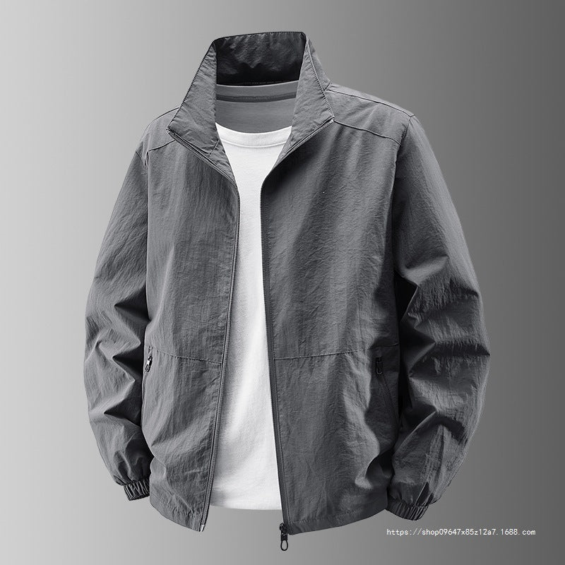 Herren Ultralight Technical Blousonjacke mit elastischen Bündchen, verdeckten Reißverschlusstaschen & atmungsaktivem Nylonmix Drune