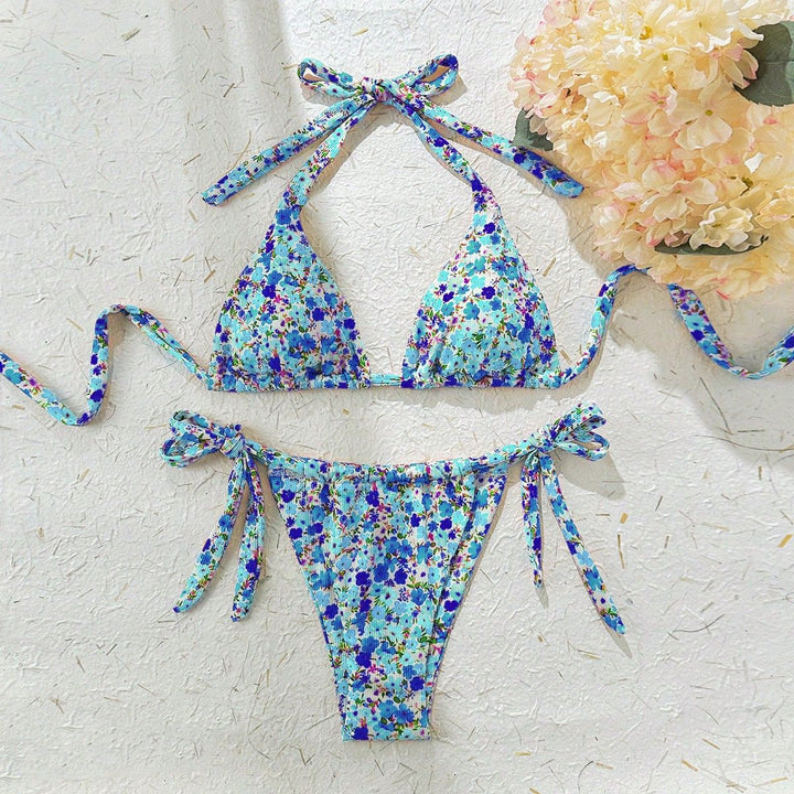 Damen Triangel-Bikini mit verspieltem Blumendesign Drune