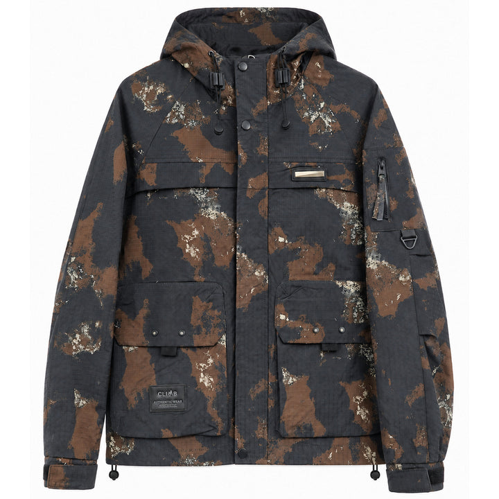 Herren Funktionale Outdoor-Jacke mit hohem Kragen Drune