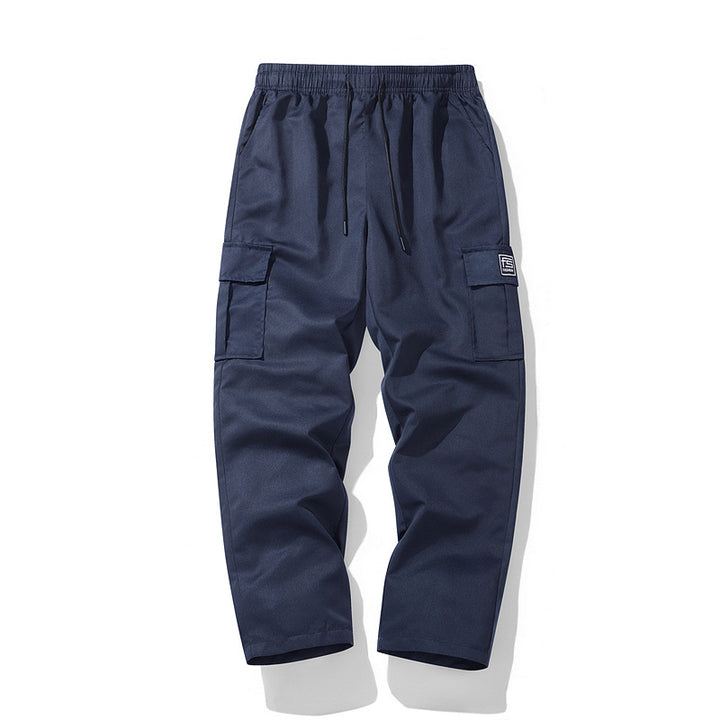 Herren Bequeme Karo Cargo-Hosen Drune
