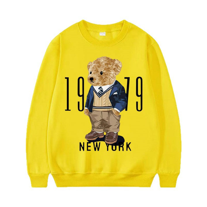 Damen Gemütlicher Sweatshirt mit Bärenmotiv Drune