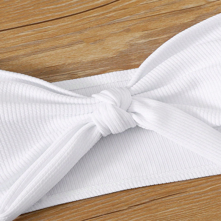 Damen Bandeau-Bikini mit modischem Knoten und hohem Beinausschnitt Drune