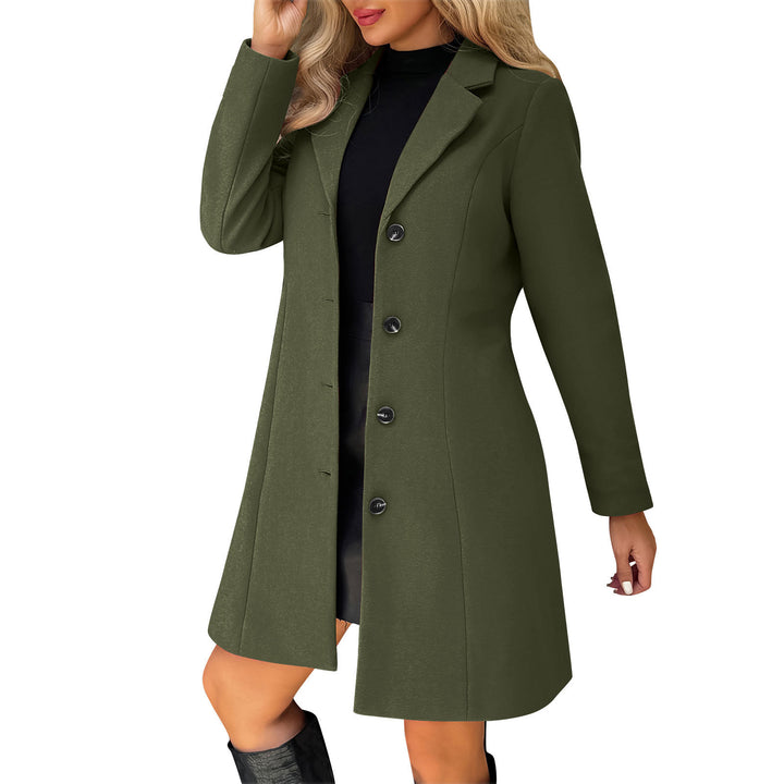 Damen Elegante und stilvolle Langblazer Jacke
