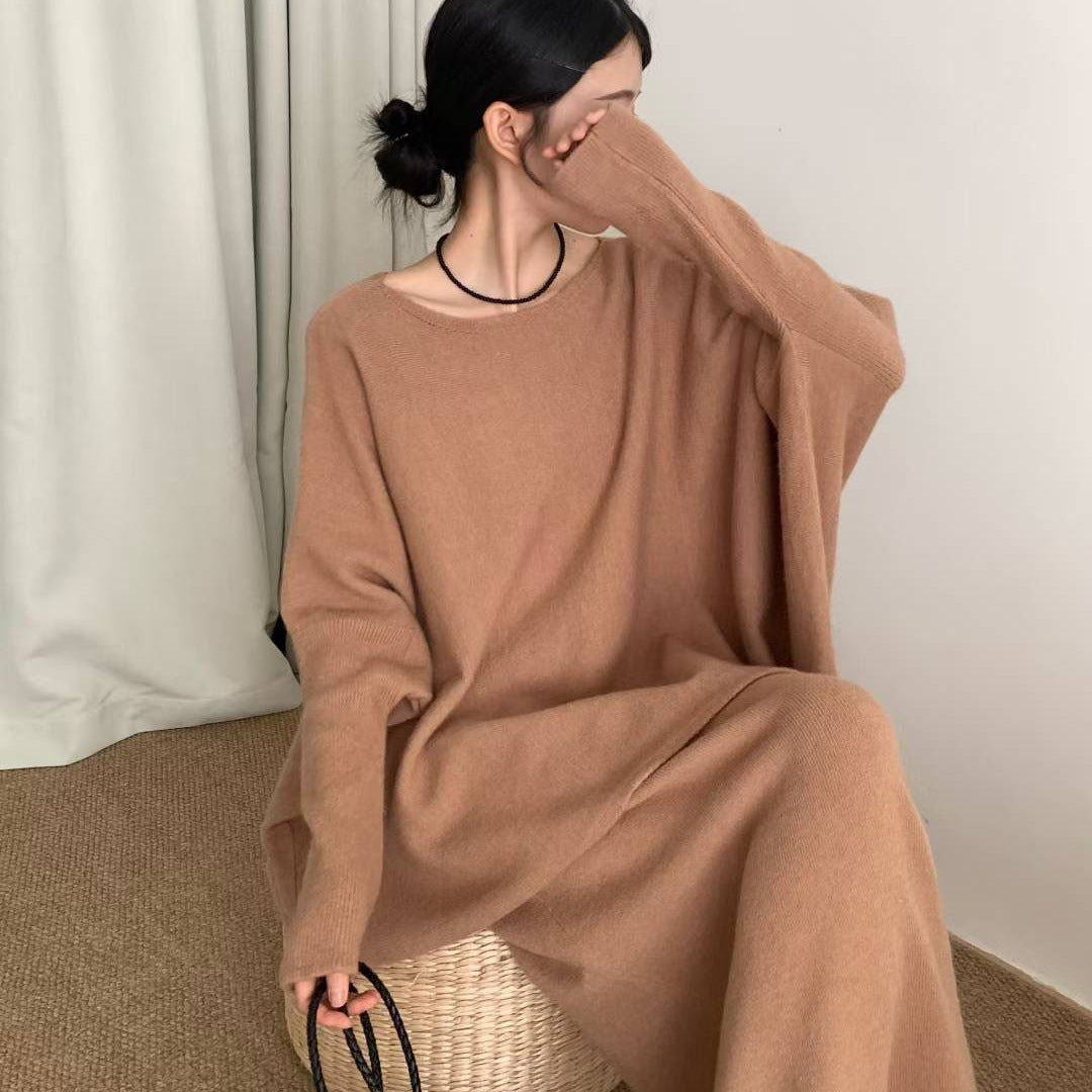 Damen Eleganter Oversized Strickpullover aus weichem Material Drune