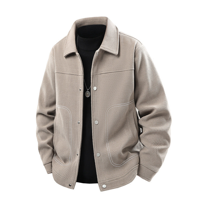 Herren Freizeitjacke mit großzügigen Taschen und eleganter Textur Drune