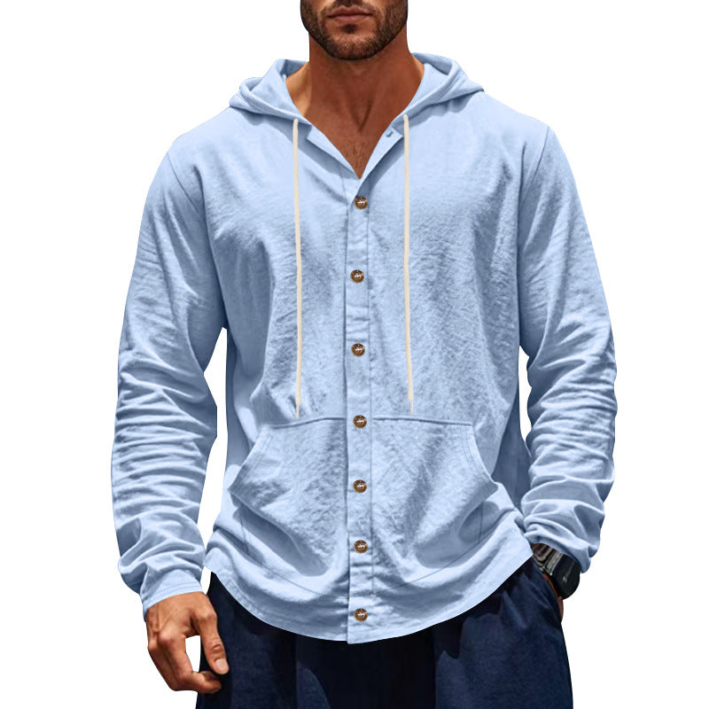 Herren lässige Sommerjacke mit Kapuze Drune