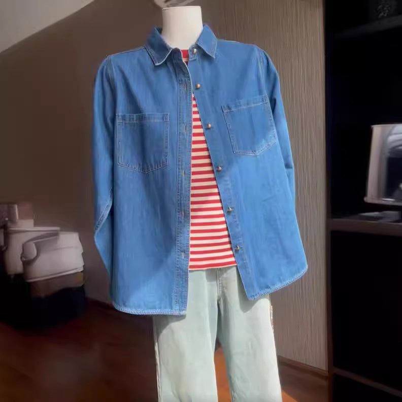 Damen Denim Hemd Drune
