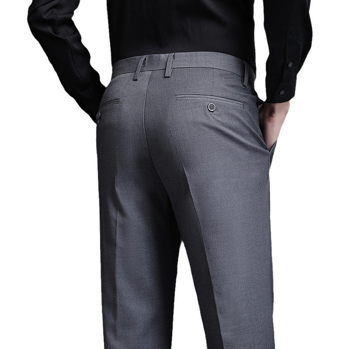 Herren elegante Anzughose mit schmalem Schnitt und atmungsaktiver Textur Drune