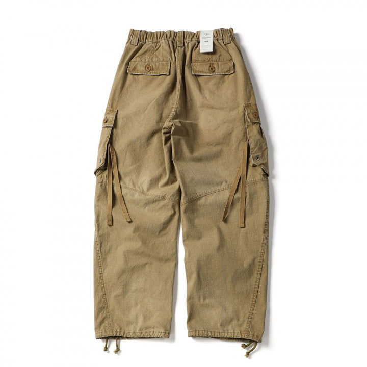 Unisex Locker geschnittene Cargo-Hose mit Bananen-Applikation, großen aufgesetzten Taschen und verstellbarem Saum Drune