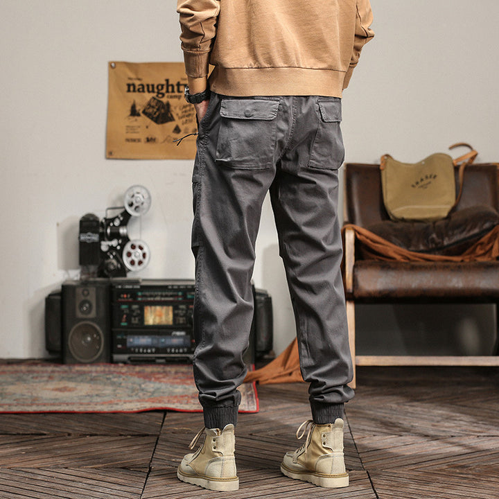 Herren Tapered-Cargojogger mit elastischem Komfortbund, Pattentaschen und Knöchelbündchen Drune