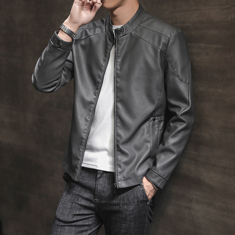 Herren Stylische Lederjacke Drune