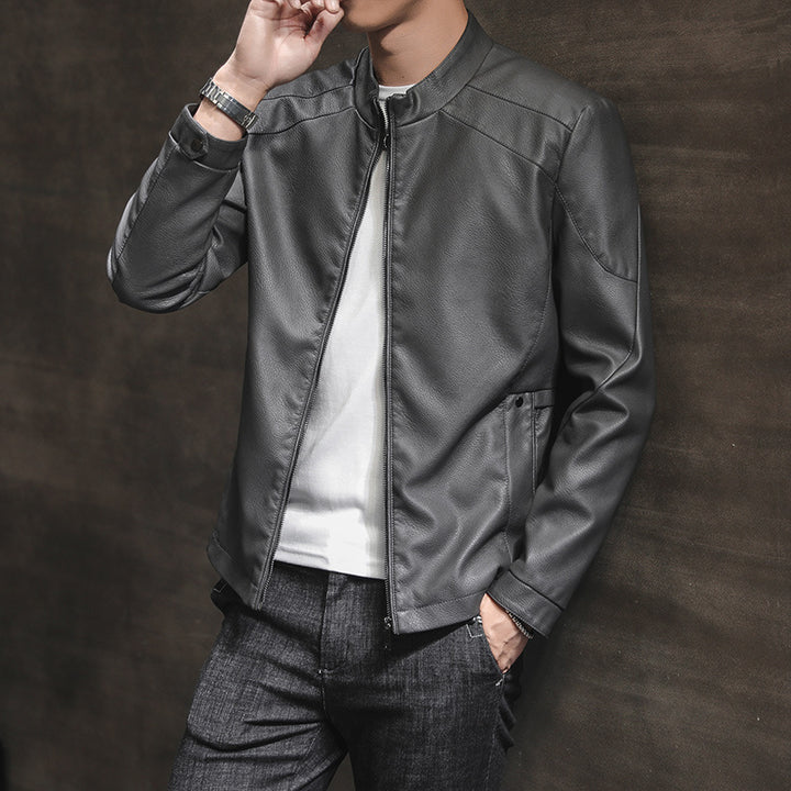 Herren Stylische Lederjacke Drune