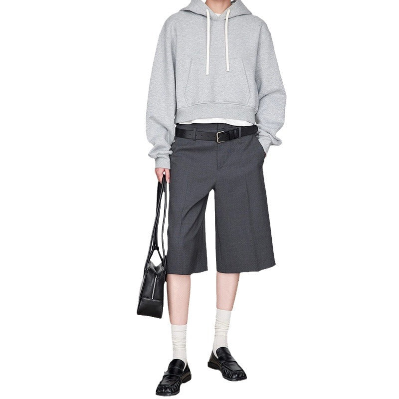 Damen Modische und lässige Kurzjacke mit weitem Schnitt Drune