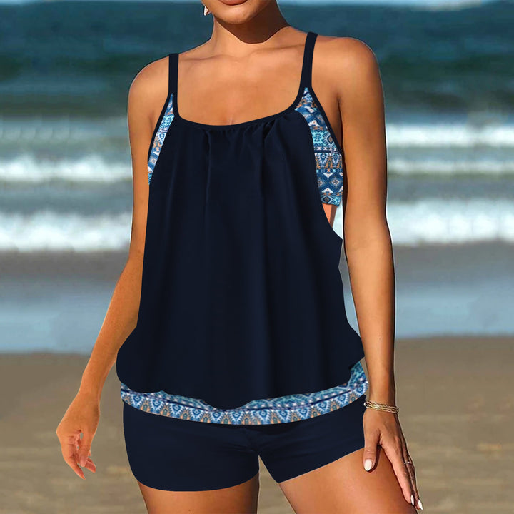 Damen Tankini mit modischem Animal-Print und sportlicher Passform Drune