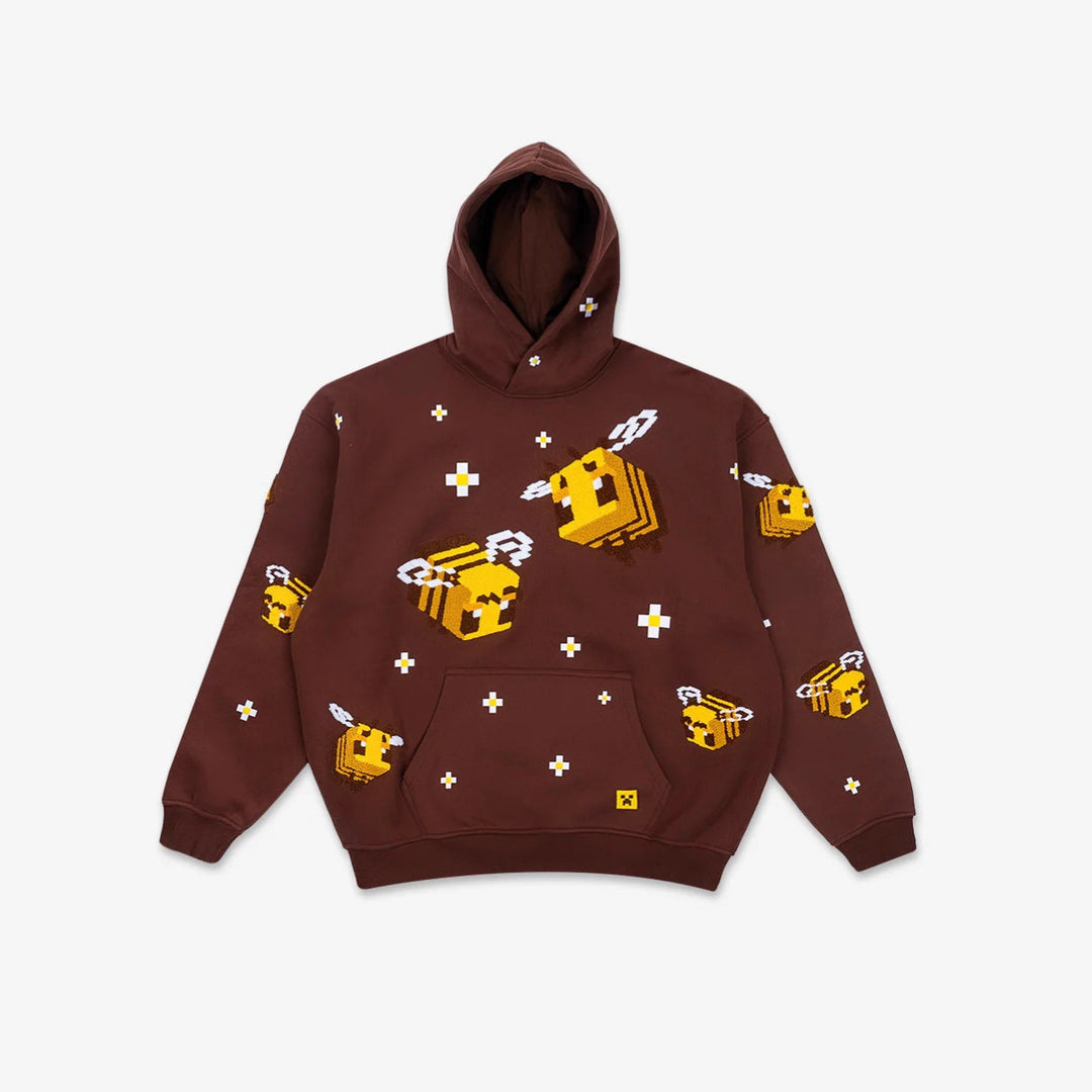 Damen Kapuzenpullover mit kreativem Bienen-Design und gemütlicher Passform Drune